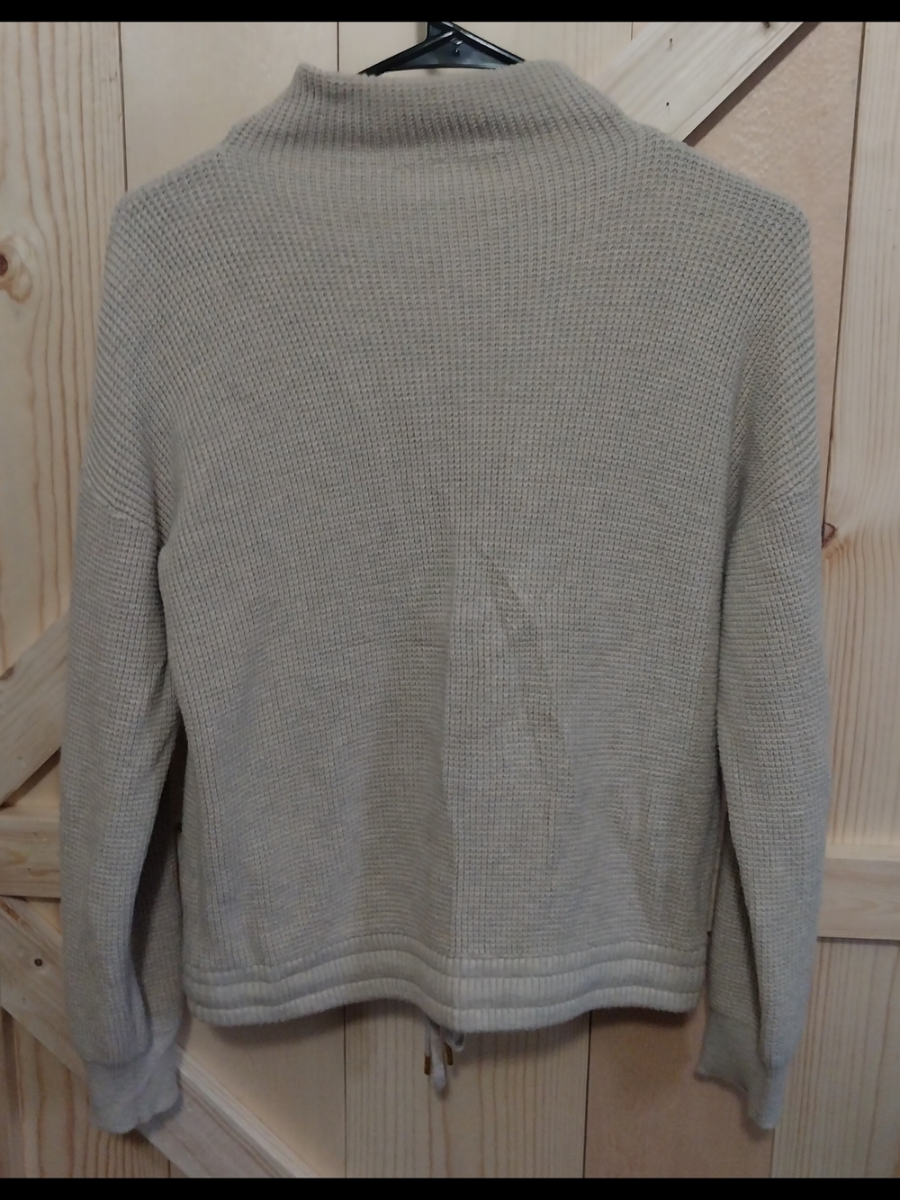 MICHAEL Michael Kors Cream Waffle Knit Mock Neck Pullover - Picture 5 of 5